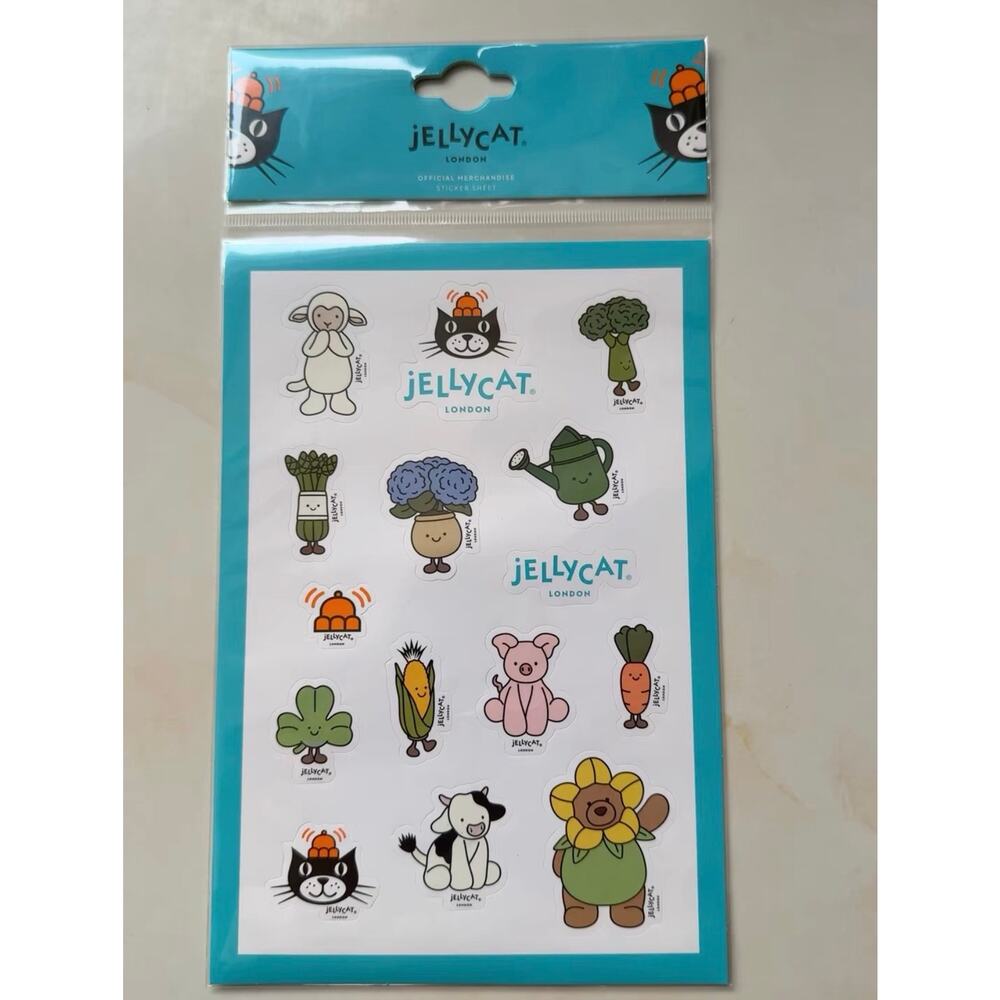 NWT jellycat official 2026 Spring sticker Limited EDITION VHTF